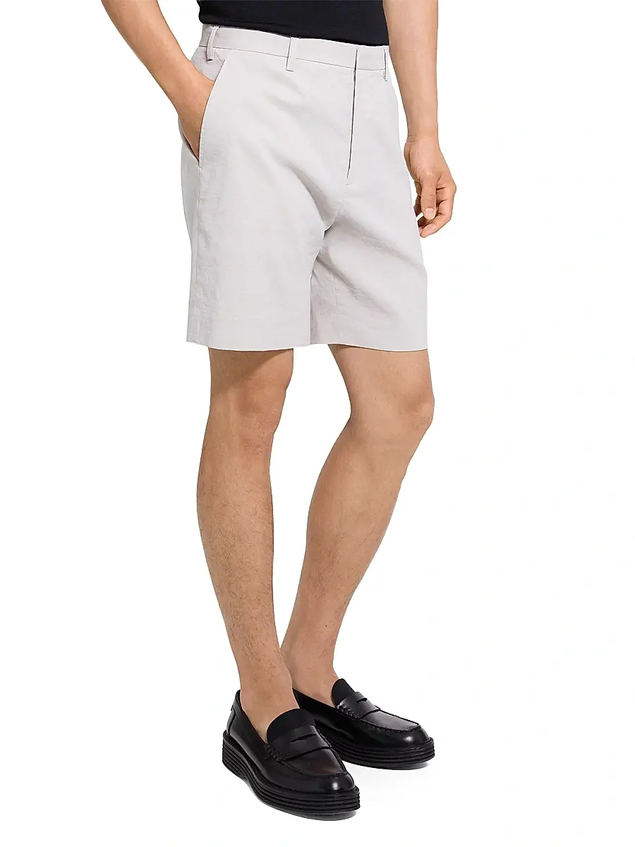 Theory Men's Solid Linen-Blend Shorts | Thumbnail 4