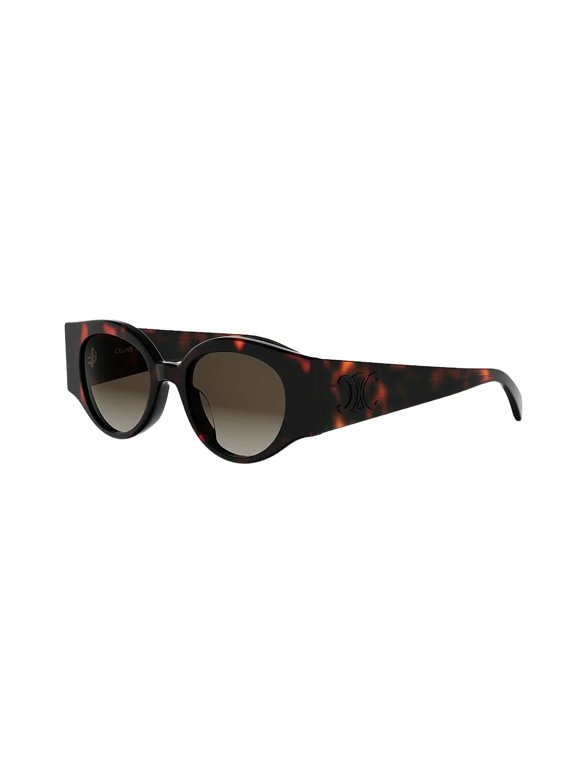 Women's Triomphe Stamp 50MM Round Sunglasses