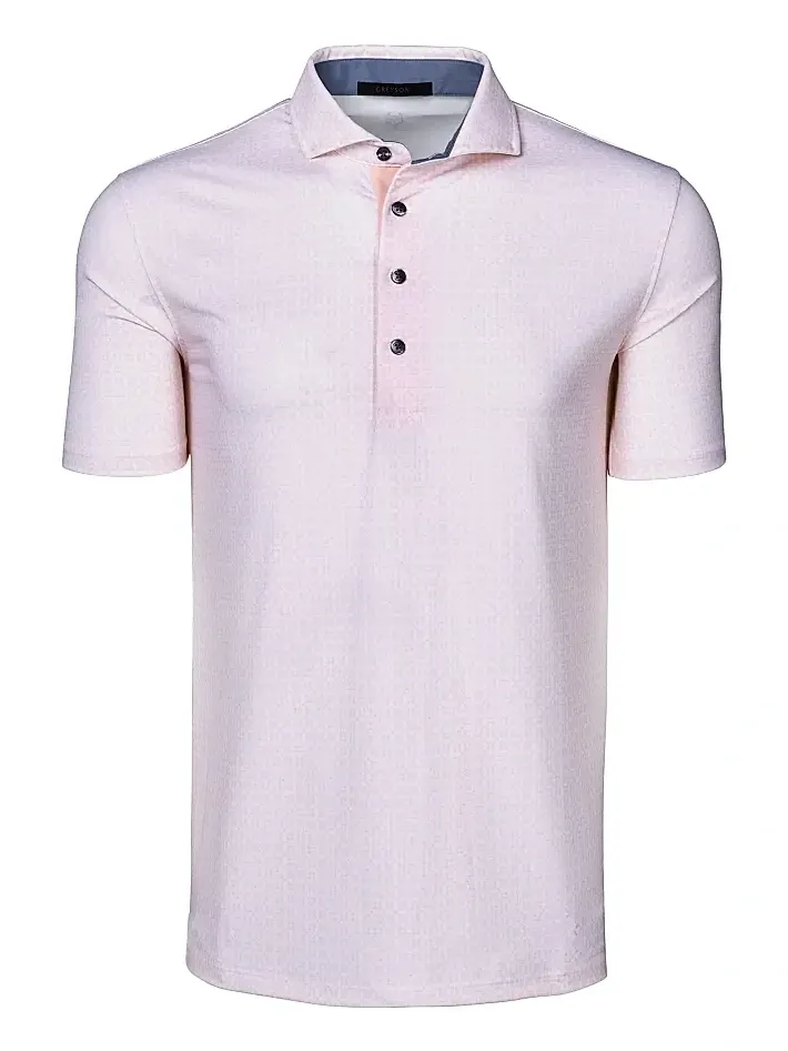 Men's Ghost Thistle Micro-Star Print Polo Shirt