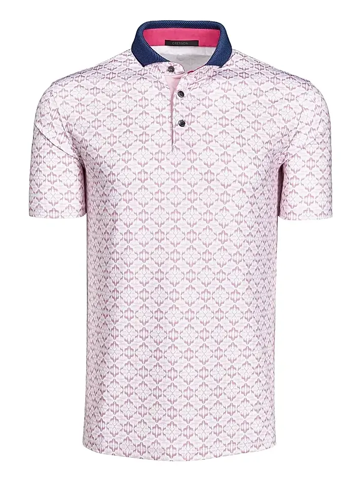Men's Wolf Labryinth Printed Polo Shirt Men's Wolf Labryinth Printed Polo Shirt