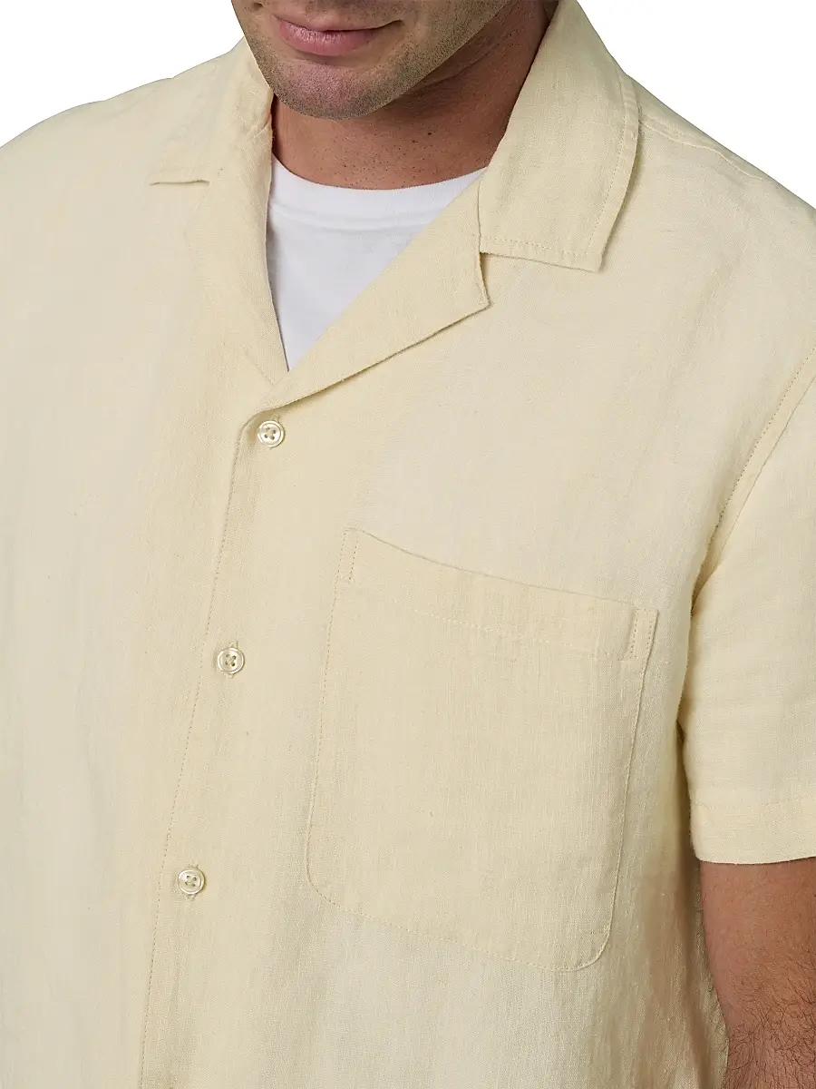 Joe's Jeans Men's Camp Collar Linen Shirt | Thumbnail 6 Joe's Jeans Men's Camp Collar Linen Shirt | Thumbnail 6