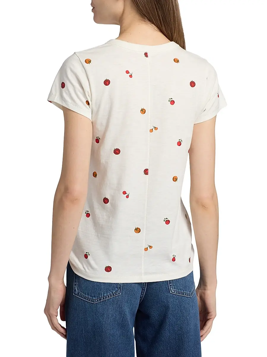 rag & bone Women's Baby Tomato Pima Cotton Jersey T-Shirt | Thumbnail 5 rag & bone Women's Baby Tomato Pima Cotton Jersey T-Shirt | Thumbnail 5
