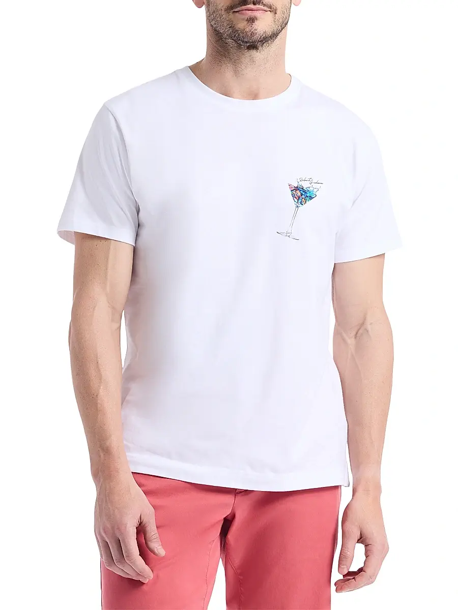 Robert Graham Men's Wavy Sips Graphic T-Shirt | Thumbnail 3
