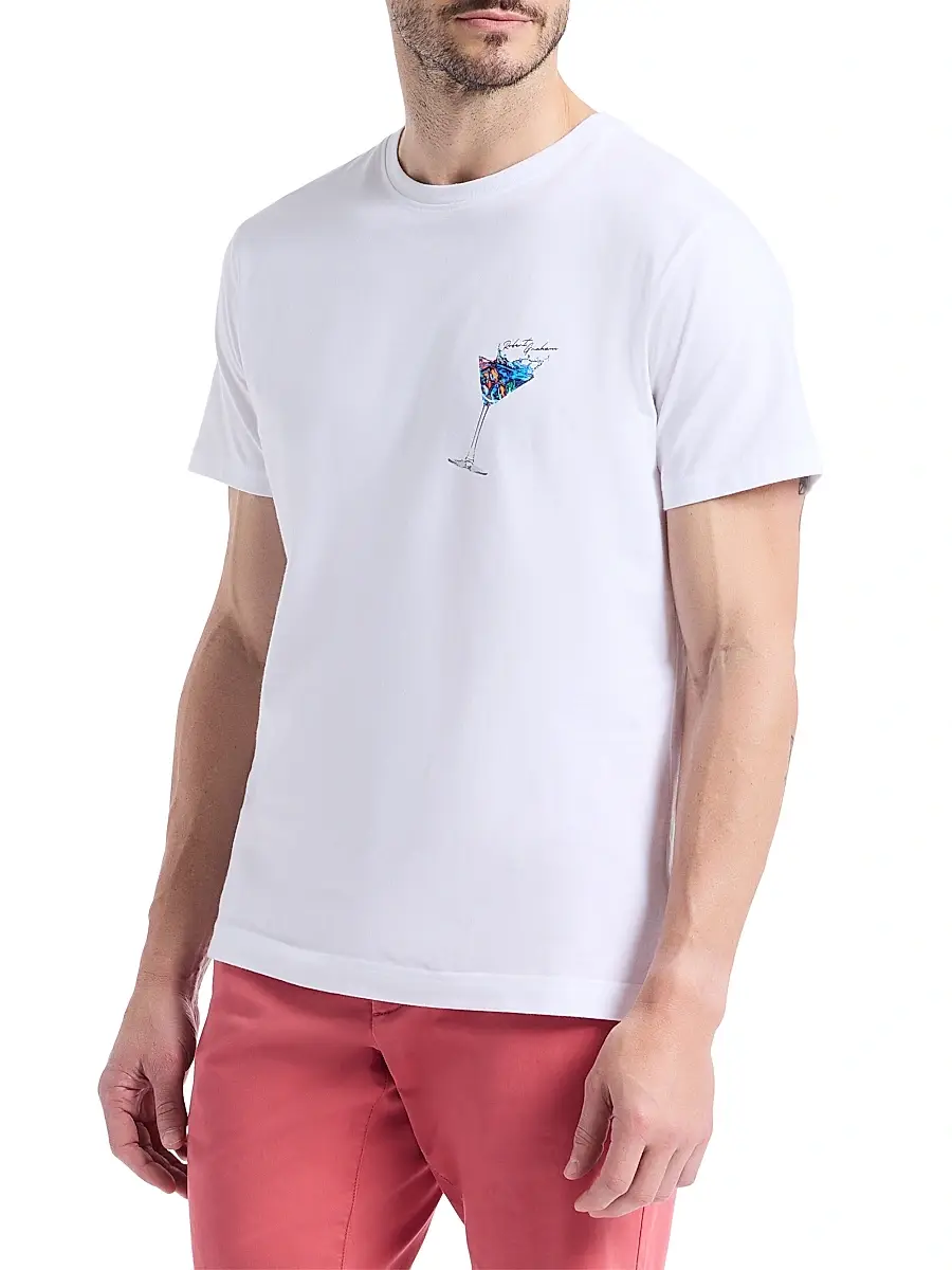 Robert Graham Men's Wavy Sips Graphic T-Shirt | Thumbnail 4