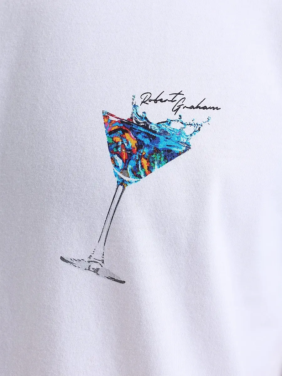 Robert Graham Men's Wavy Sips Graphic T-Shirt | Thumbnail 6