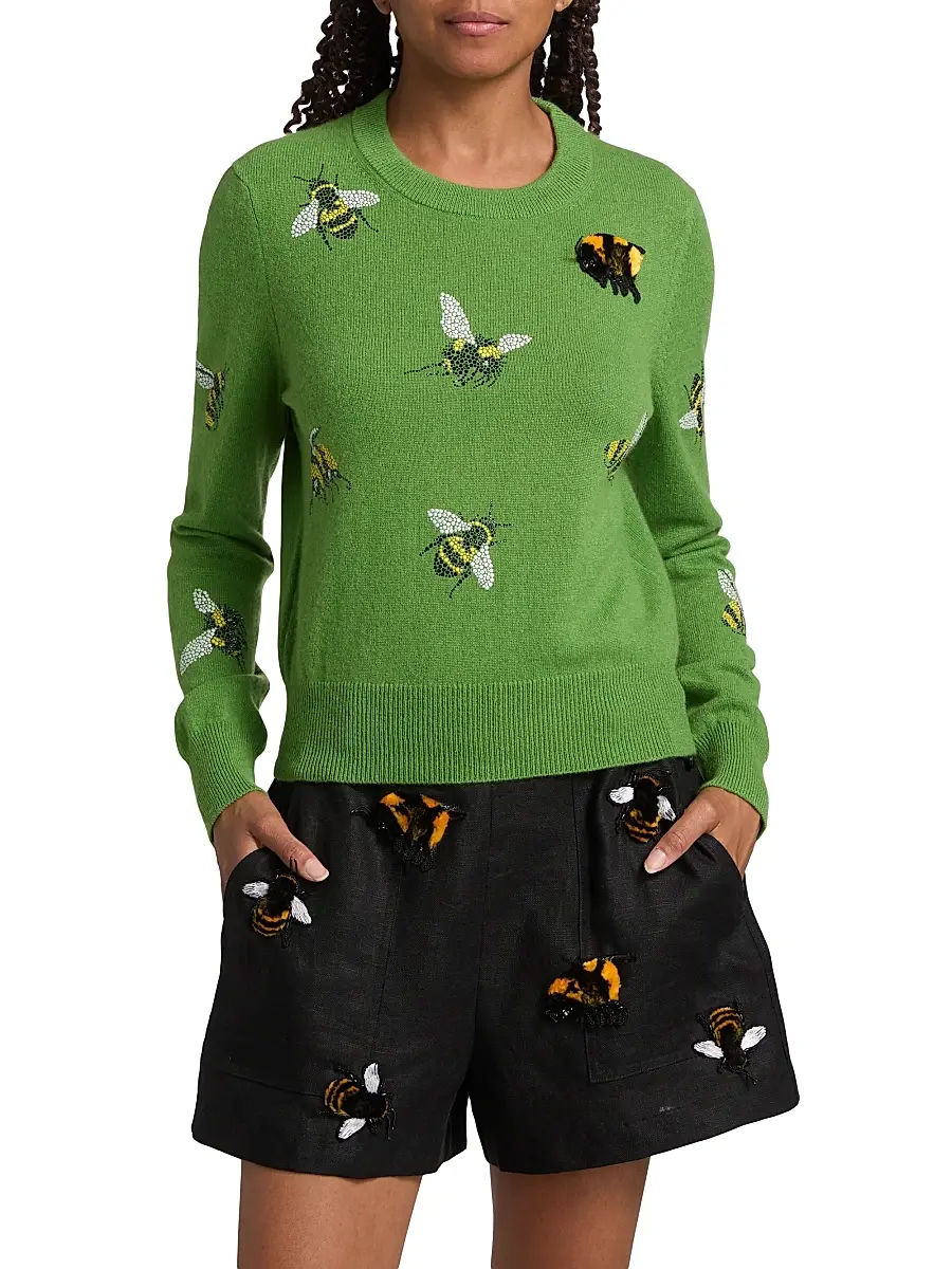 Libertine Women's Buzz Off Shrunken Cashmere Sweater | Thumbnail 3