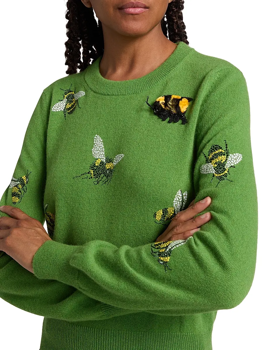 Libertine Women's Buzz Off Shrunken Cashmere Sweater | Thumbnail 6