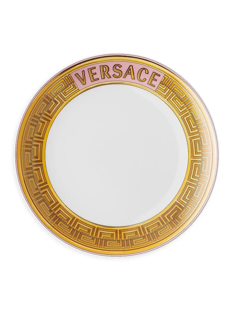 Rosenthal Meets Versace Medusa Amplified Pink Coin Porcelain Salad Plate
