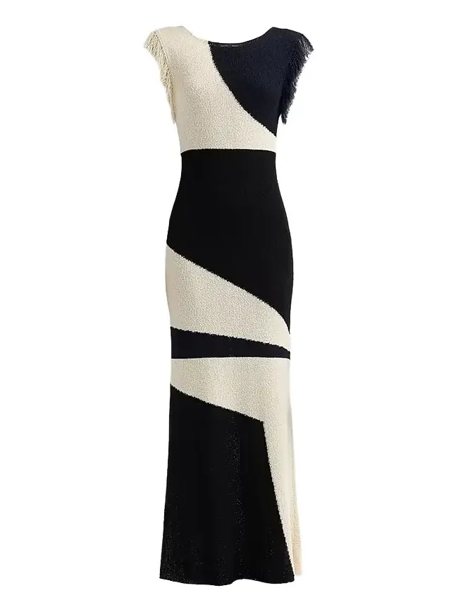Women's Saskia Colorblocked Fringe Dress