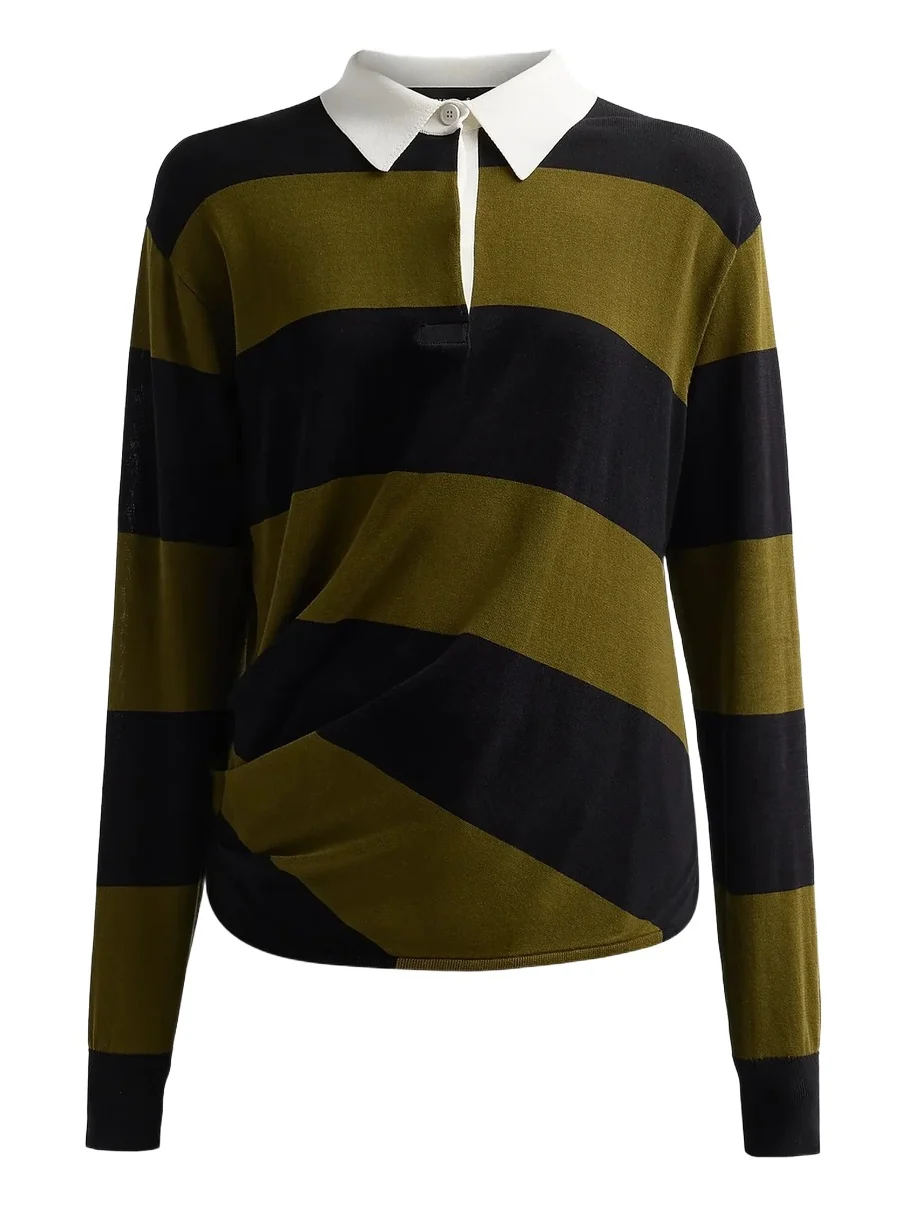 Proenza Schouler Women's Corinna Striped Cotton Rugby Top