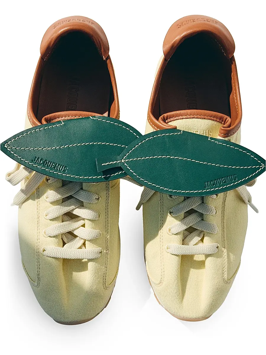 Jacquemus Women's Les Tennis Lemon Leather Low-Top Sneakers | Thumbnail 3 Jacquemus Women's Les Tennis Lemon Leather Low-Top Sneakers | Thumbnail 3
