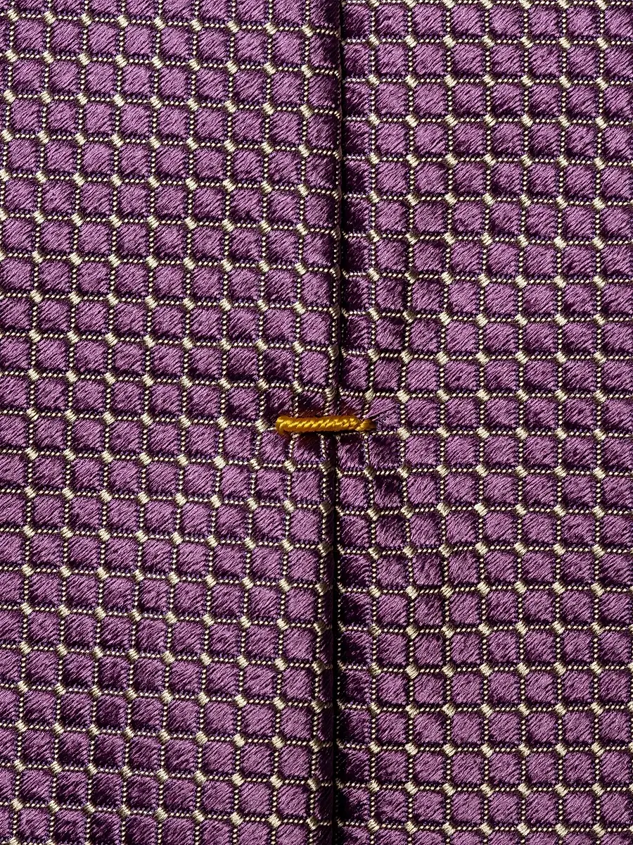 Eton Men's Geometric Satin Silk Tie | Thumbnail 4 Eton Men's Geometric Satin Silk Tie | Thumbnail 4