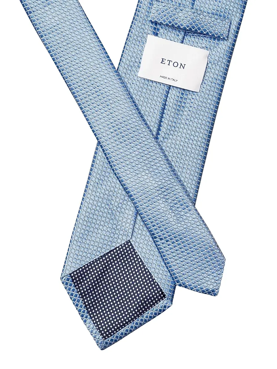 Eton Men's Geometric Silk Satin Tie | Thumbnail 3