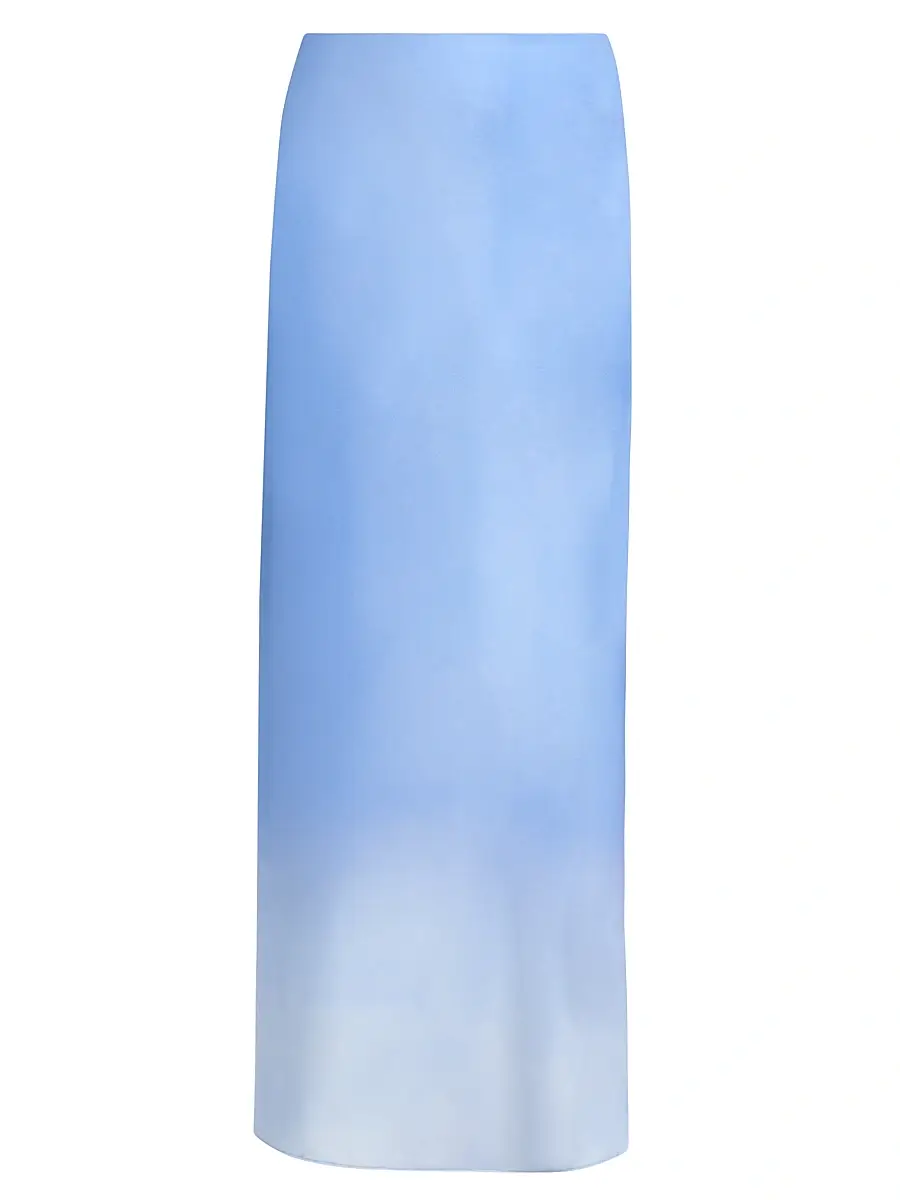 Significant Other Women's Sian Ombré Satin Maxi Skirt - Cornflower Mist - Size 12 | Image 1 Significant Other Women's Sian Ombré Satin Maxi Skirt - Cornflower Mist - Size 12 | Image 1