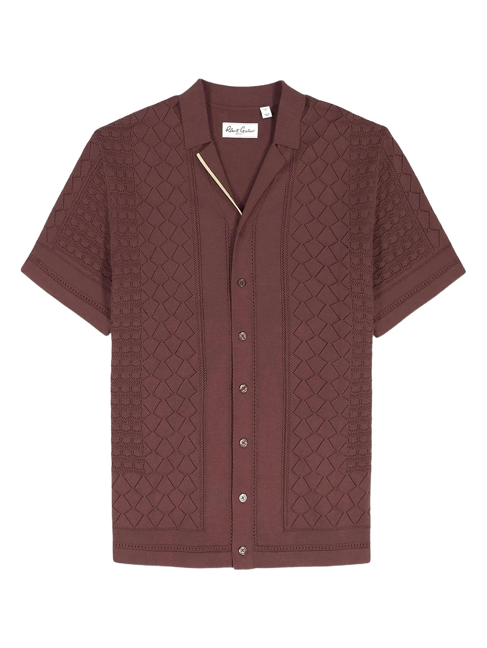 Robert Graham Men's Delmar Geometric Cotton Button-Front Sweater