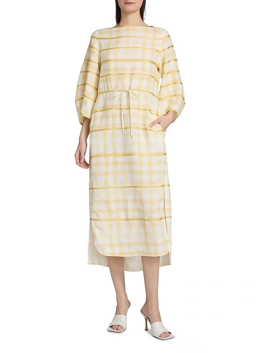 Rosie Assoulin Women's Grosgrain Ribbon Caftan Midi-Dress | Thumbnail 2
