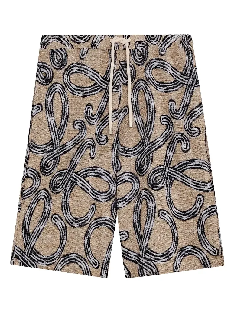 Loewe Men's x Paula's Ibiza Towel Terry Jacquard Shorts
