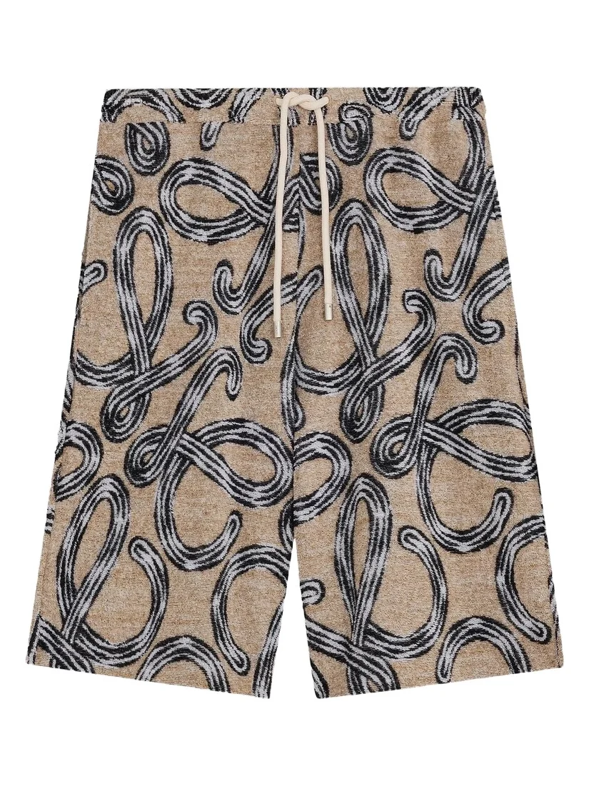 Loewe Men's x Paula's Ibiza Towel Terry Jacquard Shorts