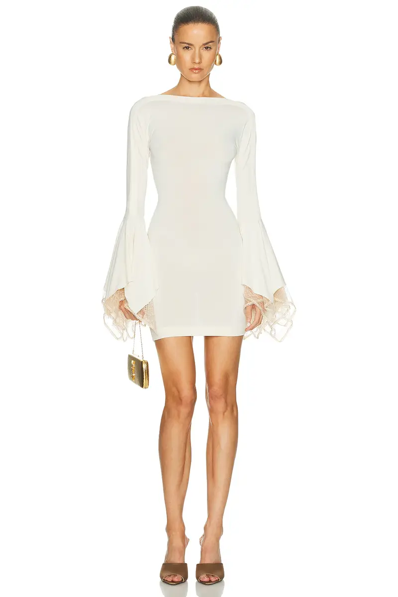 BLUMARINE Long Sleeve Mini Dress | Thumbnail 2 BLUMARINE Long Sleeve Mini Dress | Thumbnail 2