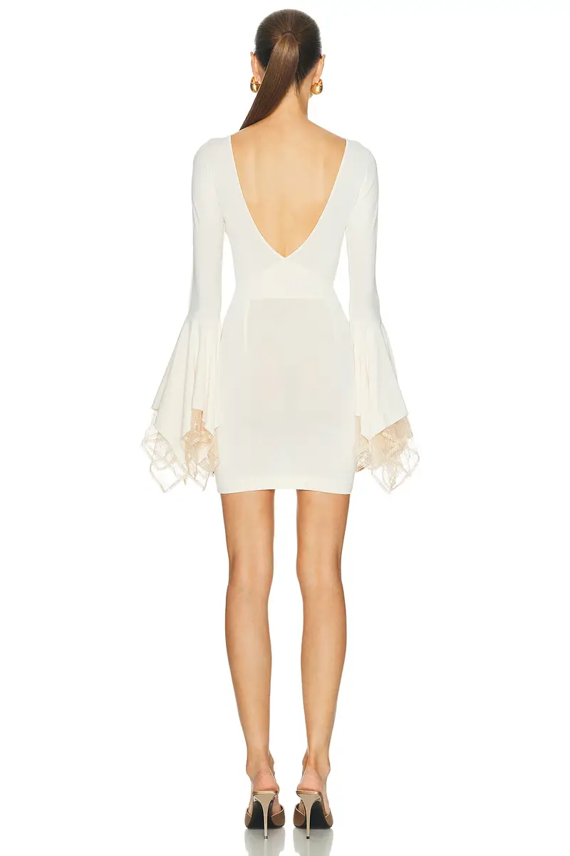 BLUMARINE Long Sleeve Mini Dress | Thumbnail 4 BLUMARINE Long Sleeve Mini Dress | Thumbnail 4