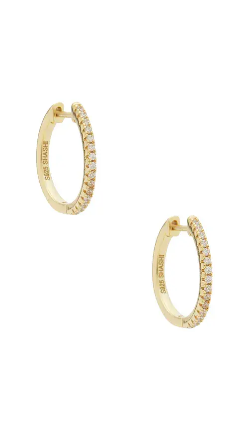 SHASHI Daily Diamond Hoop Earrings | Image 1 SHASHI Daily Diamond Hoop Earrings | Image 1
