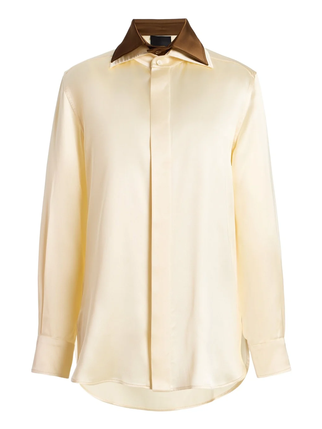 Bevza Exclusive Double-Collar Satin Shirt