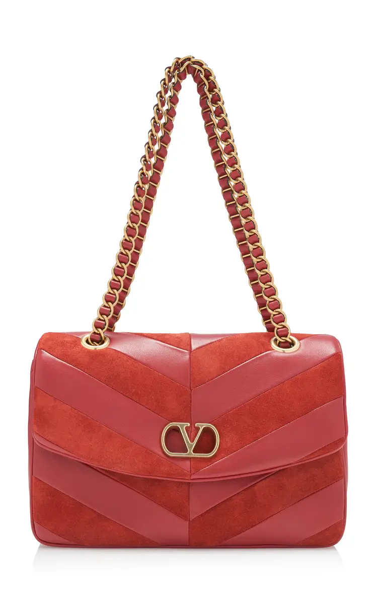 Valentino Garavani Djuna Medium Patchwork Suede Shoulder Bag | Thumbnail 2 Valentino Garavani Djuna Medium Patchwork Suede Shoulder Bag | Thumbnail 2