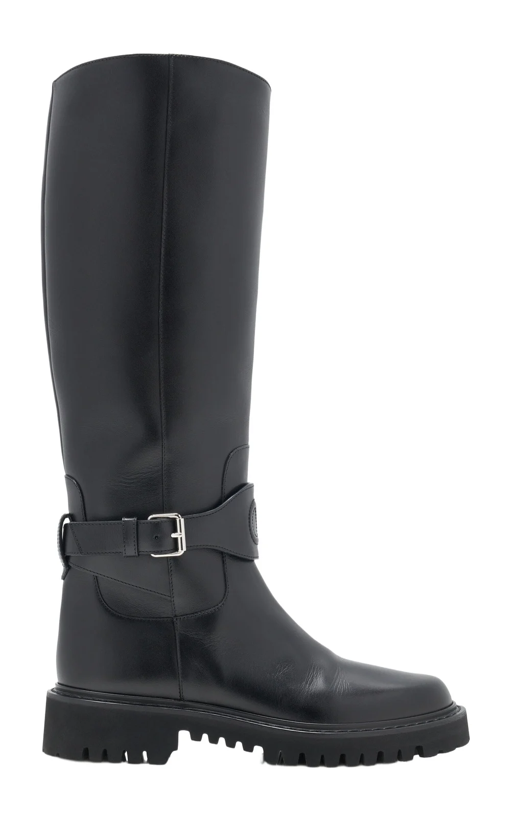 V-Logo Leather Knee Boots V-Logo Leather Knee Boots