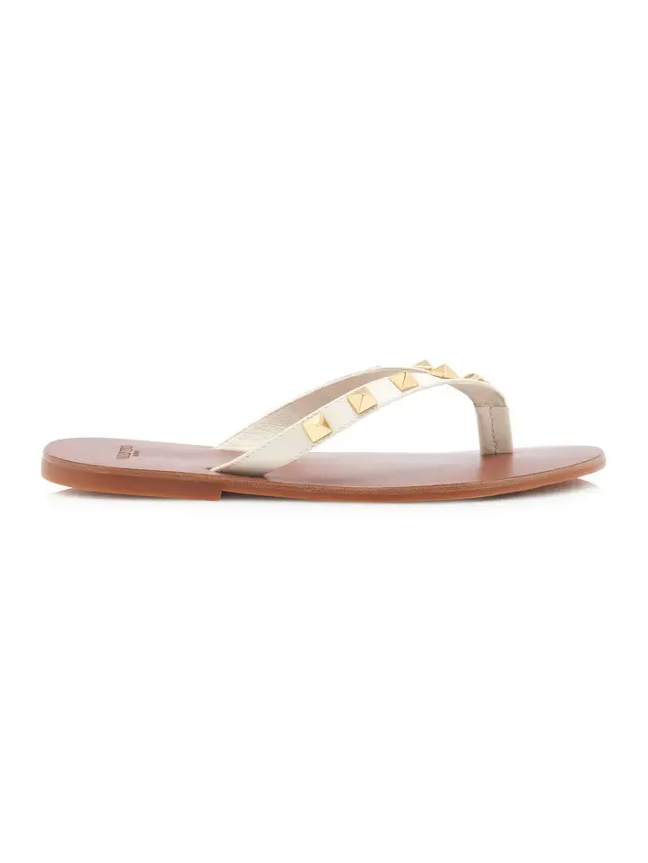 Rockstud Thong Leather Sandals