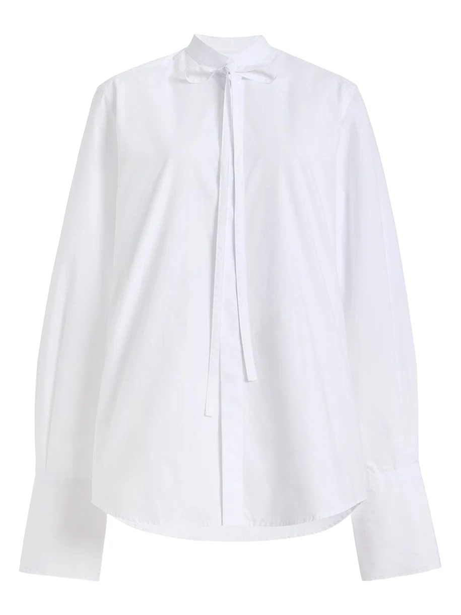 With Nothing Underneath Exclusive The Boyfriend Cotton Bow-Tie Shirt