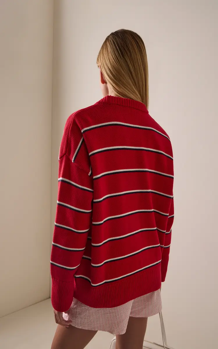 With Nothing Underneath Exclusive Cornwall Striped Cotton Sweater | Thumbnail 4 With Nothing Underneath Exclusive Cornwall Striped Cotton Sweater | Thumbnail 4