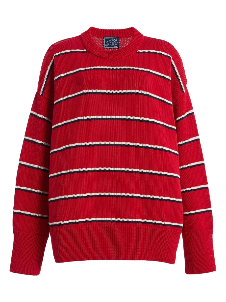 With Nothing Underneath Exclusive Cornwall Striped Cotton Sweater