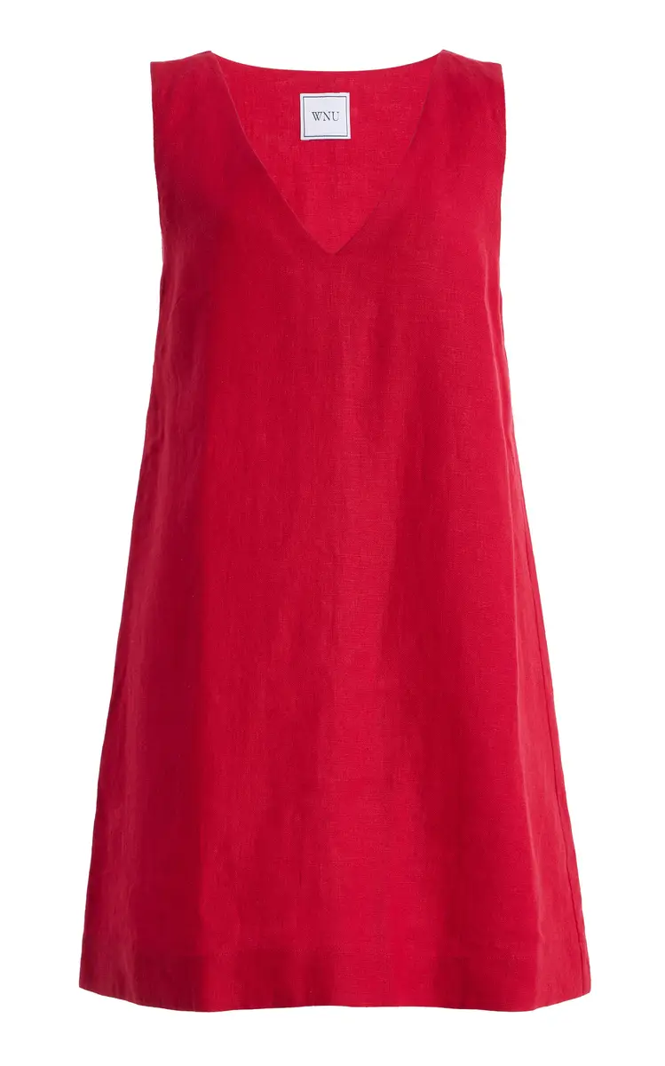 With Nothing Underneath Exclusive Sloane Linen Mini Dress