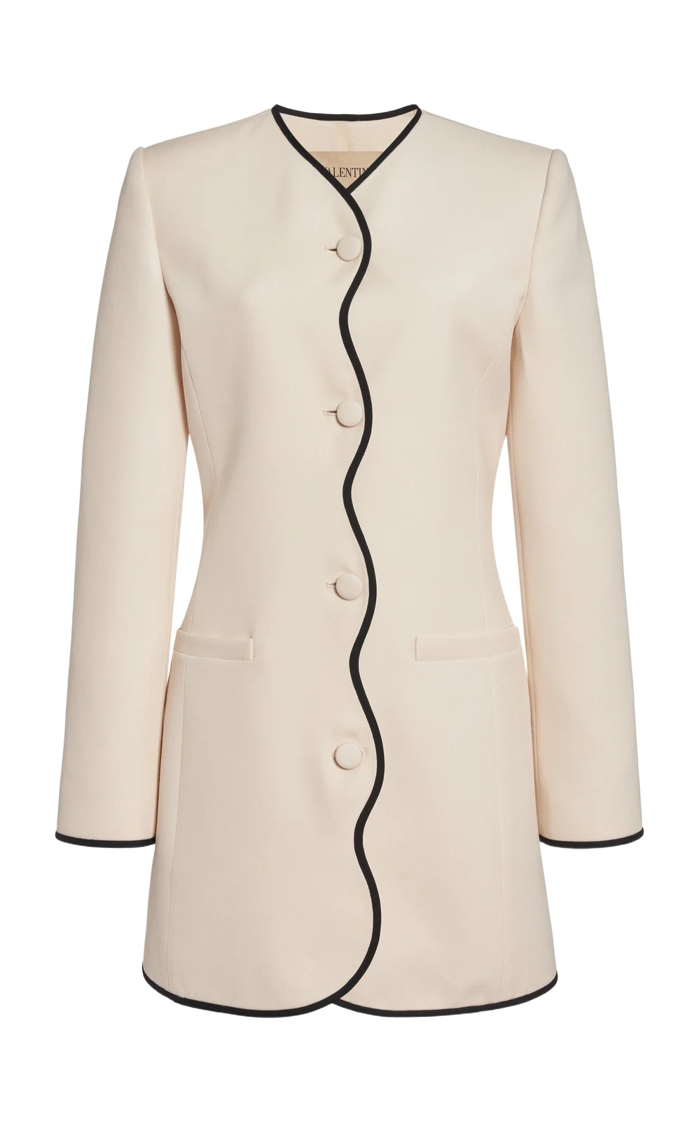 Valentino Garavani Solid Canvas Silk-Linen Jacket