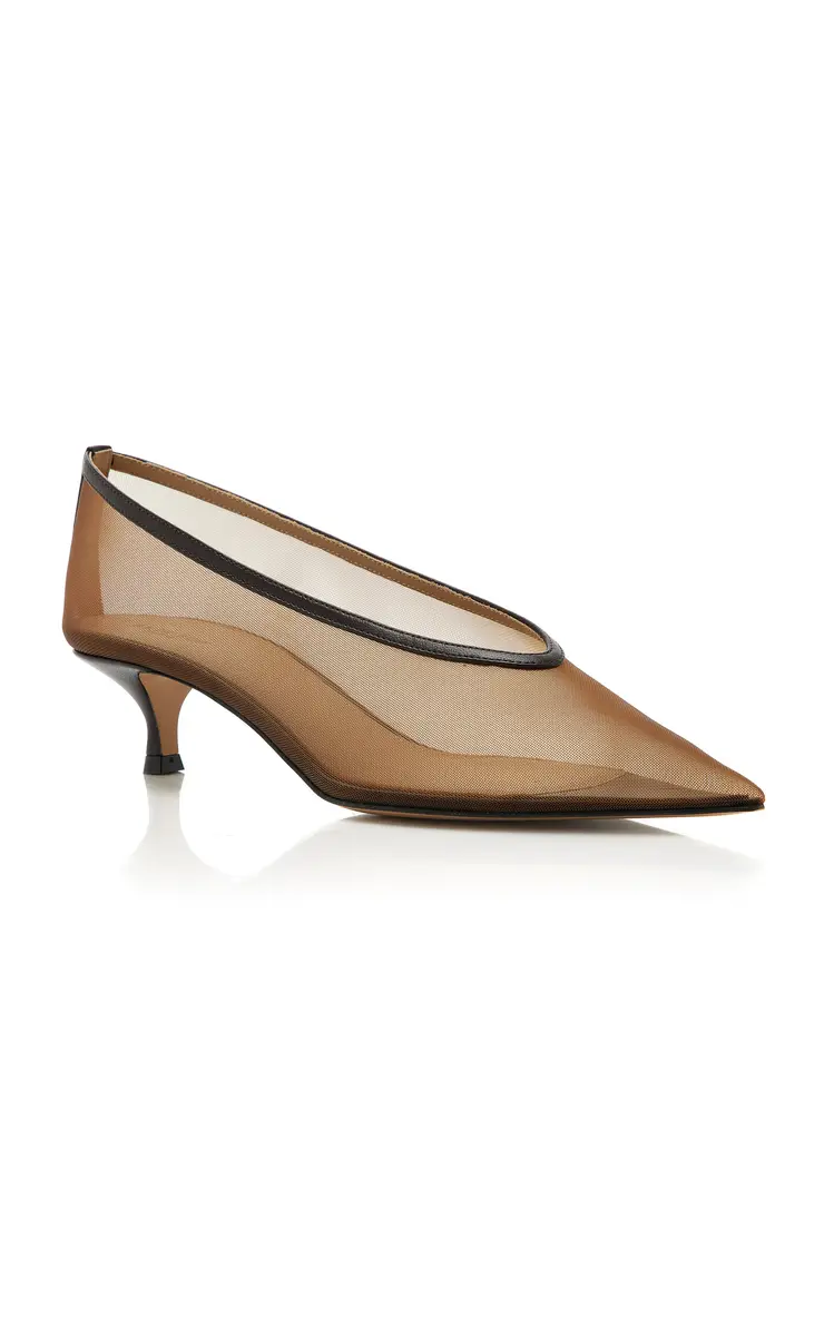 Le Monde Béryl Babouche Mesh Kitten Heel Pumps | Thumbnail 4 Le Monde Béryl Babouche Mesh Kitten Heel Pumps | Thumbnail 4
