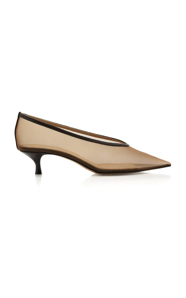 Le Monde Béryl Babouche Mesh Kitten Heel Pumps | Thumbnail 7 Le Monde Béryl Babouche Mesh Kitten Heel Pumps | Thumbnail 7