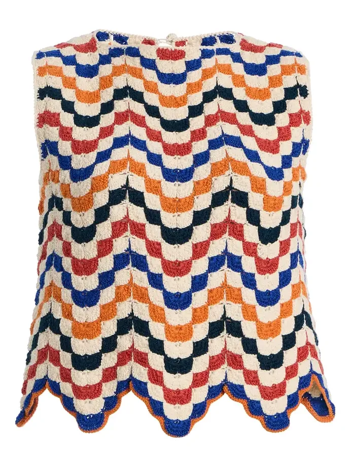 Exclusive Nieva Crocheted Cotton Top