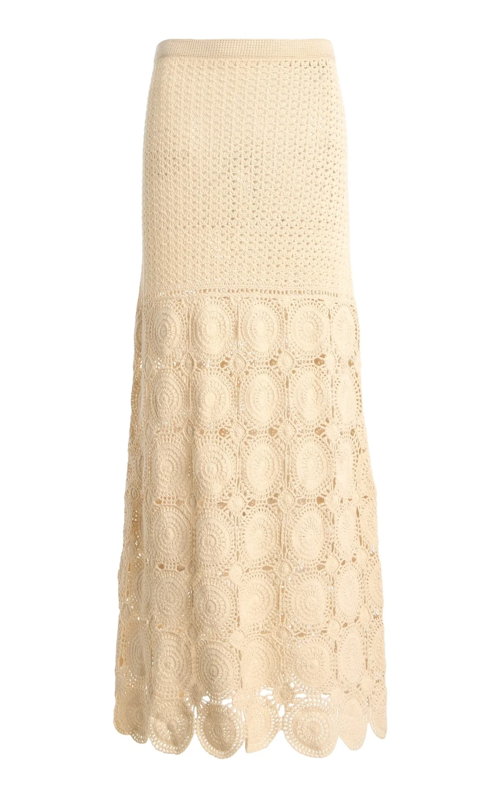 Siula Crocheted Cotton Maxi Skirt Siula Crocheted Cotton Maxi Skirt