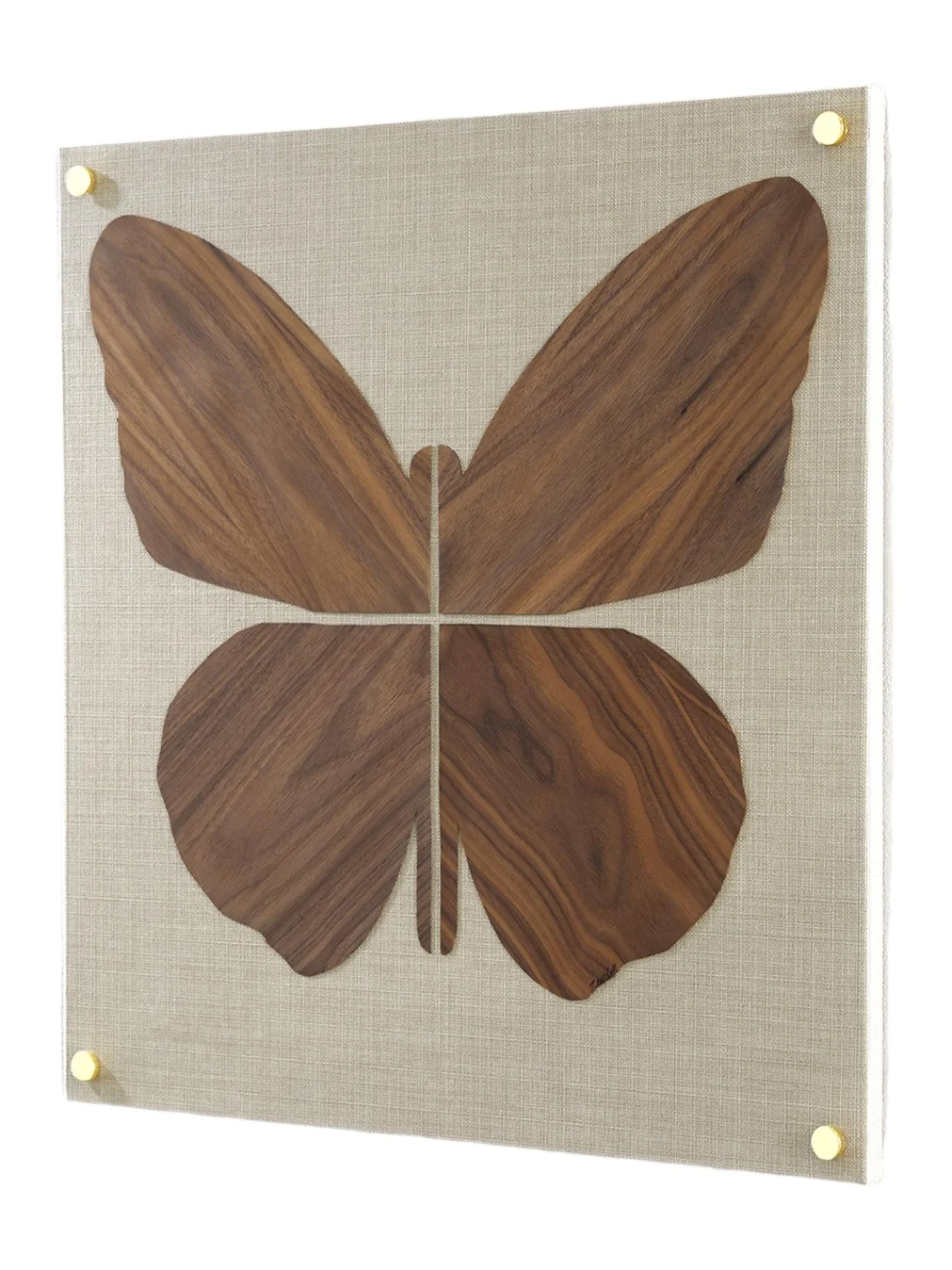 Tommy Mitchell Walnut Butterfly Artwork