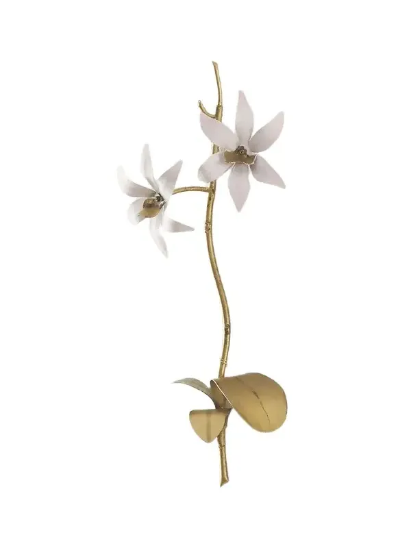Tommy Mitchell "Gilded and Painted Orchid Study 1" Wall Decor