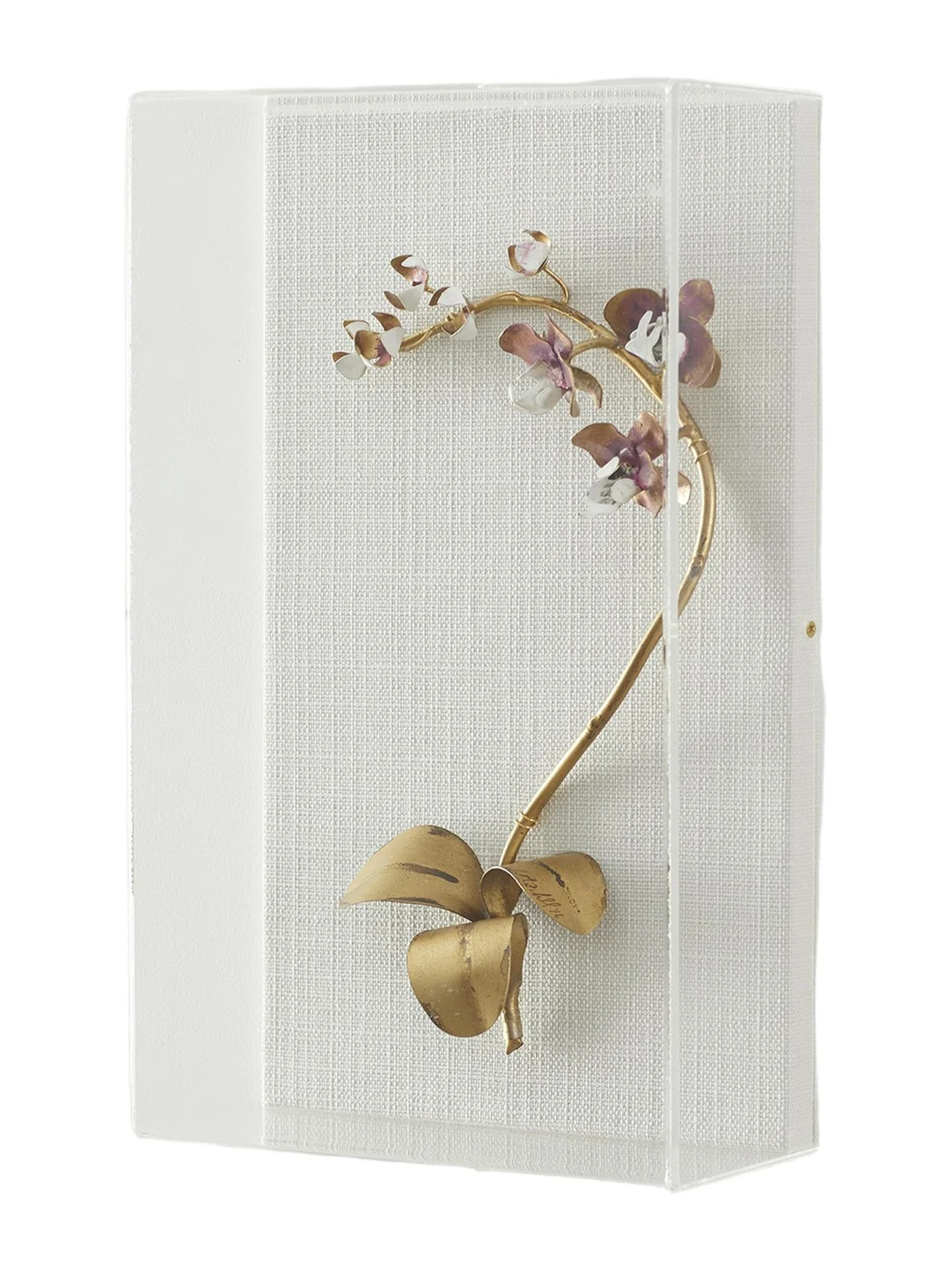 Tommy Mitchell "Gilded and Painted Orchid Study 5" Wall Decor