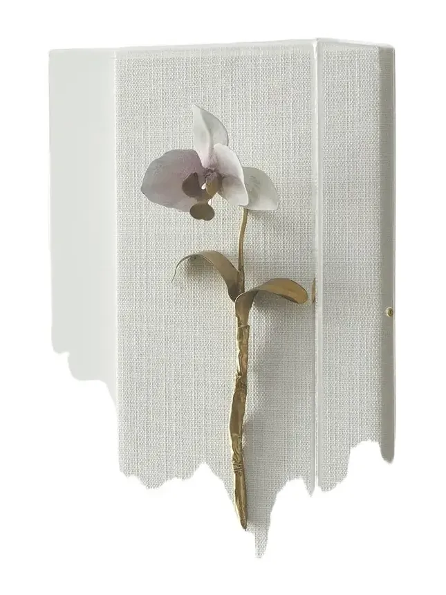 Tommy Mitchell "Gilded and Painted Orchid Study 4" Wall Decor