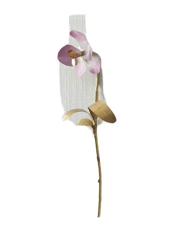 Tommy Mitchell "Gilded and Painted Orchid Study 6" Wall Decor
