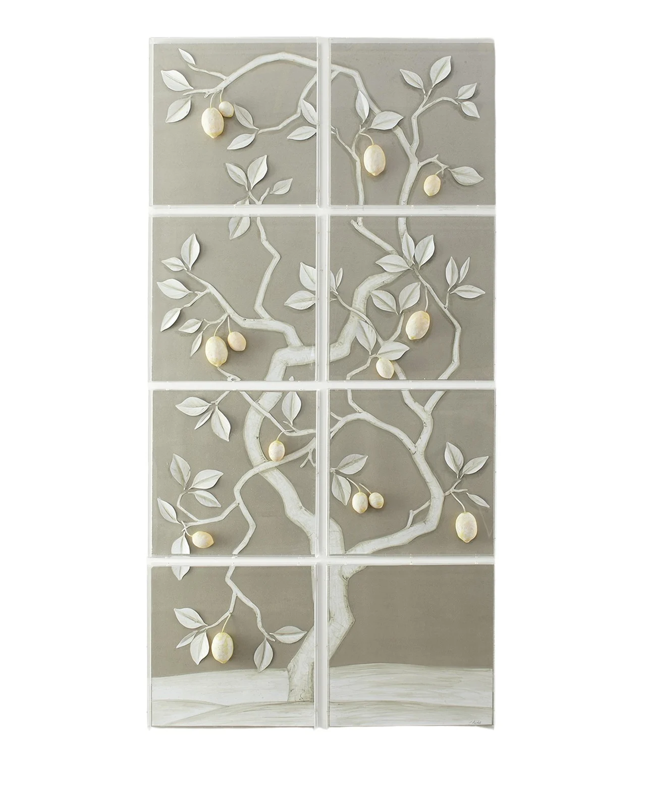 Tommy Mitchell Lemon Tree Panel on Warm Silver