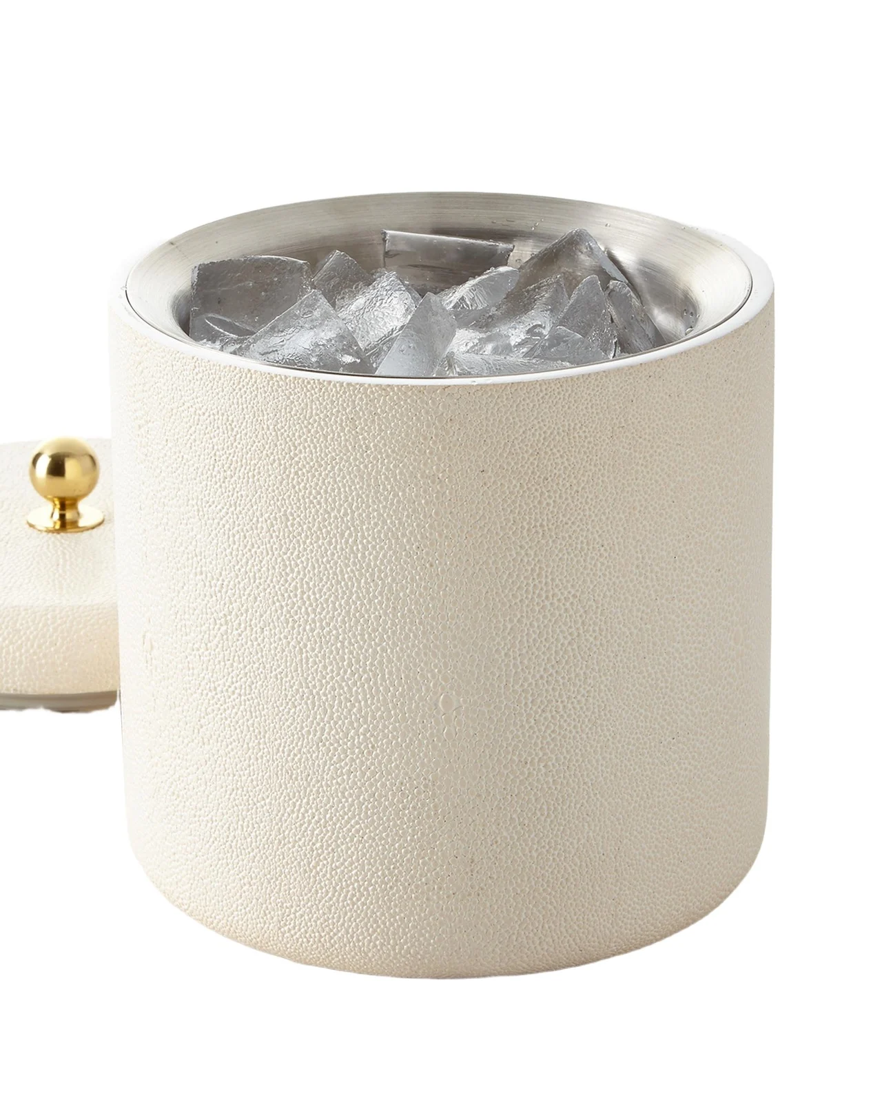 AERIN Faux Shagreen Ice Bucket, Chocolate