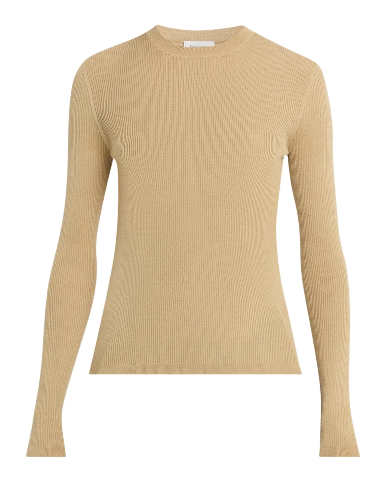 Rib-Knit Crewneck Sweater