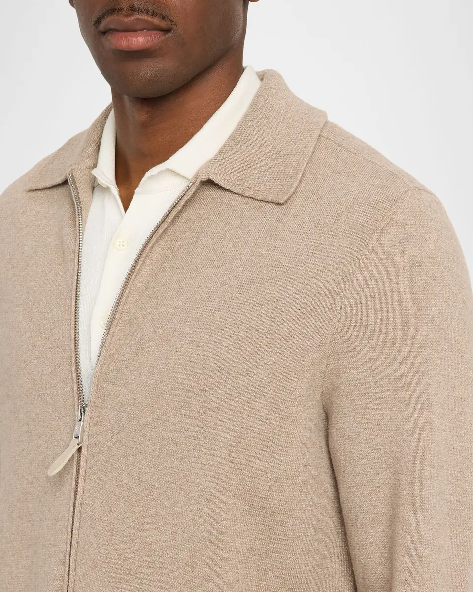 dunhill Men's Cotton and Cashmere Full-Zip Blouson | Thumbnail 4