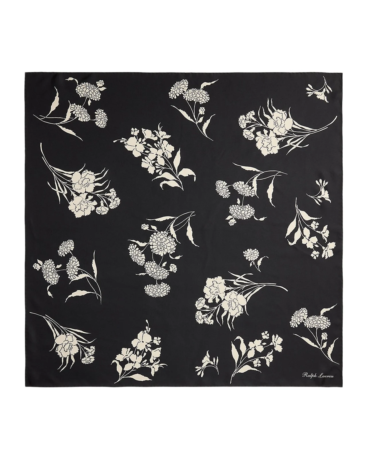 Ralph Lauren Collection Floral Silk Twill Square Scarf
