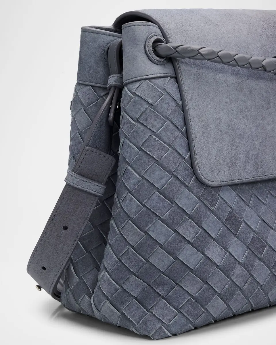 Bottega Veneta Men's Andiamo Intrecciato Suede Messenger Bag | Thumbnail 6 Bottega Veneta Men's Andiamo Intrecciato Suede Messenger Bag | Thumbnail 6