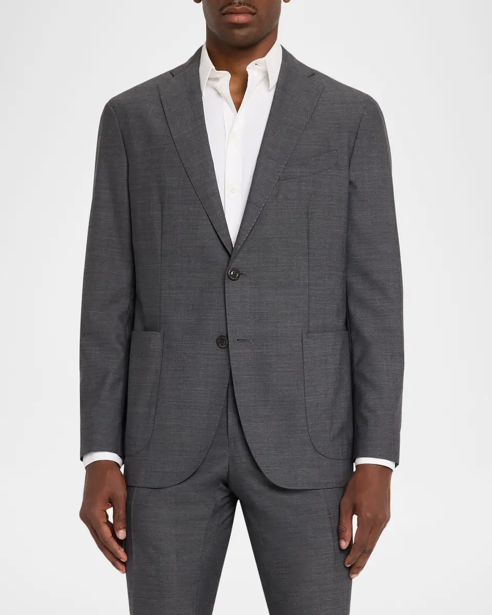 Boglioli Men's Textured Wool Two-Piece Suit | Thumbnail 4 Boglioli Men's Textured Wool Two-Piece Suit | Thumbnail 4
